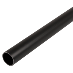 25 mm PVCu Round Conduit Light Gauge Black (3m Length)