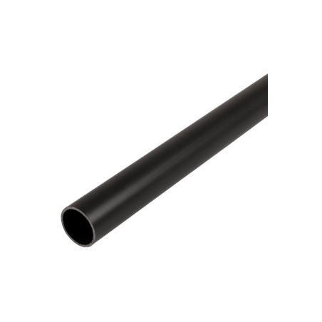 25 mm PVCu Round Conduit Light Gauge Black (3m Length)