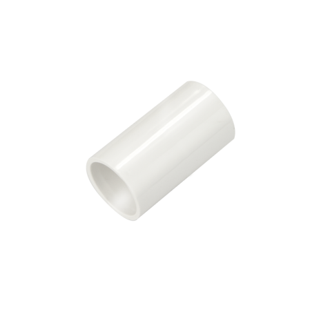20 mm PVCu Conduit Straight Coupler White