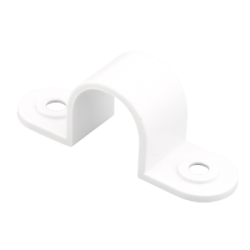 20 mm PVCu Conduit Strap Saddle White