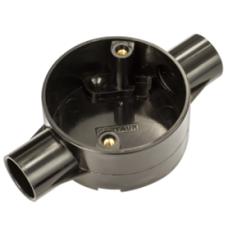 20 mm PVCu Conduit Through Box Black