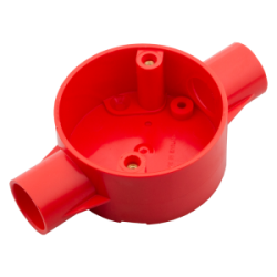 20 mm PVCu Conduit Through Box Red