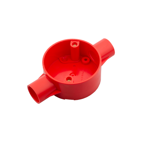 20 mm PVCu Conduit Through Box Red
