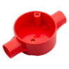 20 mm PVCu Conduit Through Box Red