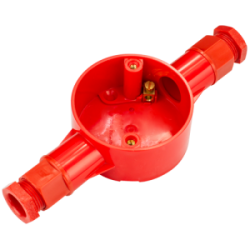 20 mm PVCu Conduit Through Box Red with Glands