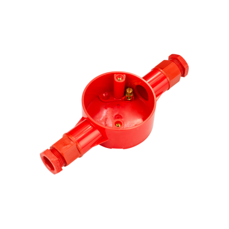 20 mm PVCu Conduit Through Box Red with Glands