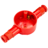 20 mm PVCu Conduit Through Box Red with Glands