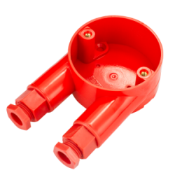 20 mm PVCu Conduit U Box Red with Glands