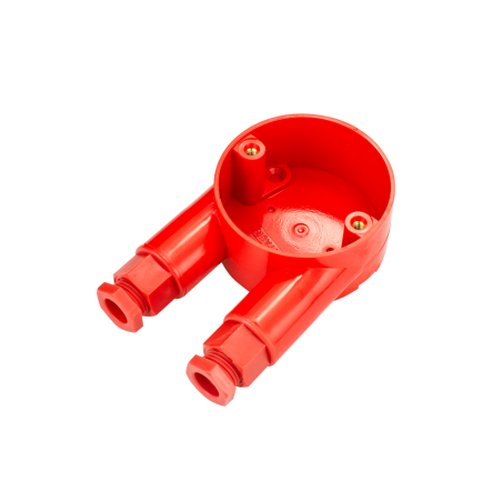 20 mm PVCu Conduit U Box Red with Glands