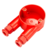 20 mm PVCu Conduit U Box Red with Glands