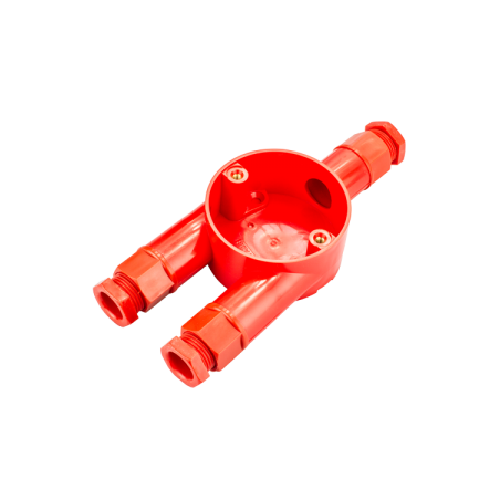 20 mm PVCu Conduit Y Box Red with Glands