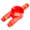 20 mm PVCu Conduit Y Box Red with Glands