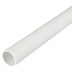 32 mm PVCu Round Conduit Light Gauge White (3m Length)