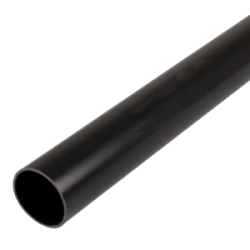 32 mm PVCu Round Conduit Light Gauge Black (3m Length)