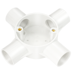25 mm PVCu Conduit 4 Way Box White