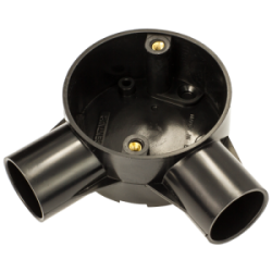 25 mm PVCu Conduit Angle Box Black