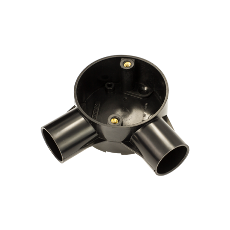 25 mm PVCu Conduit Angle Box Black