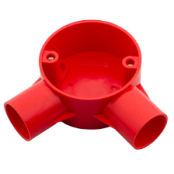 25 mm PVCu Conduit Angle Box Red
