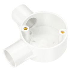 25 mm PVCu Conduit Angle Box White