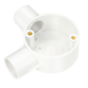 25 mm PVCu Conduit Angle Box White