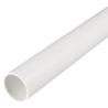 38 mm PVCu Round Conduit Light Gauge White (3m Length)