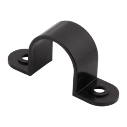 25 mm PVCu Conduit Strap Saddle Black