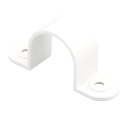 25 mm PVCu Conduit Strap Saddle White