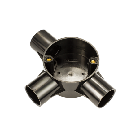 25 mm PVCu Conduit Tee Box Black