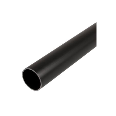 38 mm PVCu Round Conduit Light Gauge Black (3m Length)