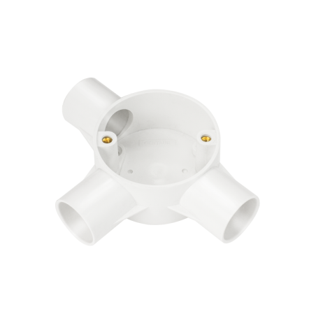 25 mm PVCu Conduit Tee Box White
