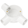 25 mm PVCu Conduit Tee Box White