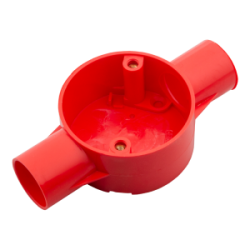 25 mm PVCu Conduit Through Box Red