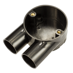 25 mm PVCu Conduit U Box Black