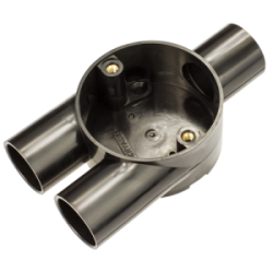 25 mm PVCu Conduit Y Box Black