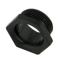 25 mm Screwed Male Bush Black
