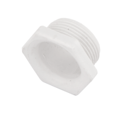 25 mm Screwed Male Bush White