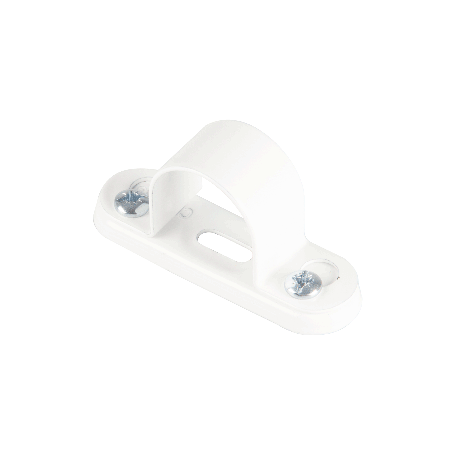 25 mm Steel Conduit Spacer Bar Saddle White