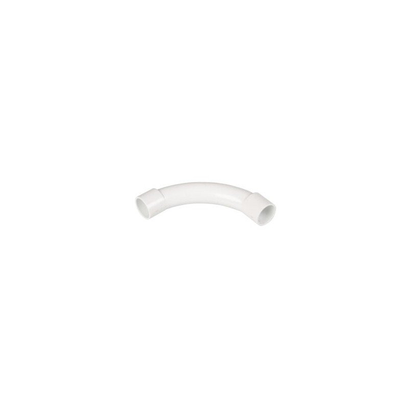 20 mm 90 degree PVCu Conduit Slip Bend White