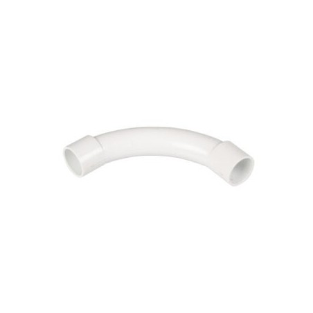 20 mm 90 degree PVCu Conduit Slip Bend White