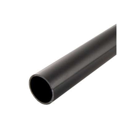 50 mm PVCu Round Conduit Heavy Gauge Black (3m Length)
