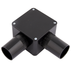 32 mm PVCu Conduit Angle Box Black