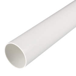 50 mm PVCu Round Conduit Light Gauge White (3m Length)