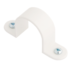 32 mm PVCu Conduit Strap Saddle White