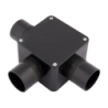 32 mm PVCu Conduit Tee Box Black