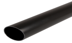 50 mm PVCu Round Conduit Light Gauge Black (3m Length)