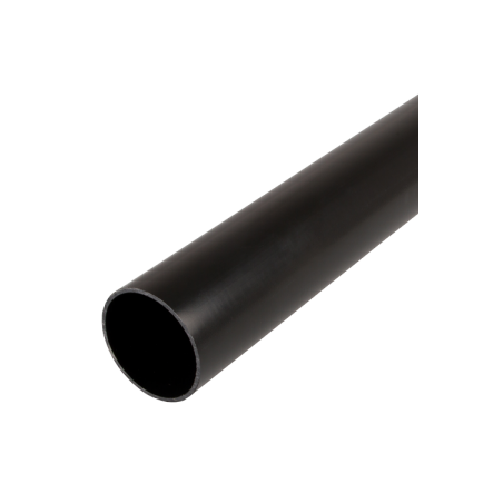 50 mm PVCu Round Conduit Light Gauge Black (3m Length)