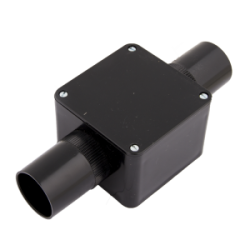 32 mm PVCu Conduit Through Box Black