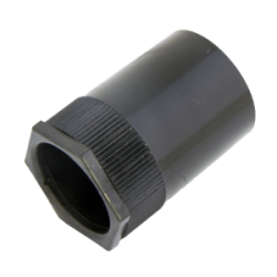 38 mm Female Adaptor with Male Bush Black