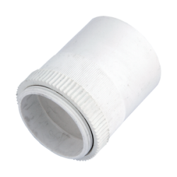 38 mm Male Adaptor with Lockring White