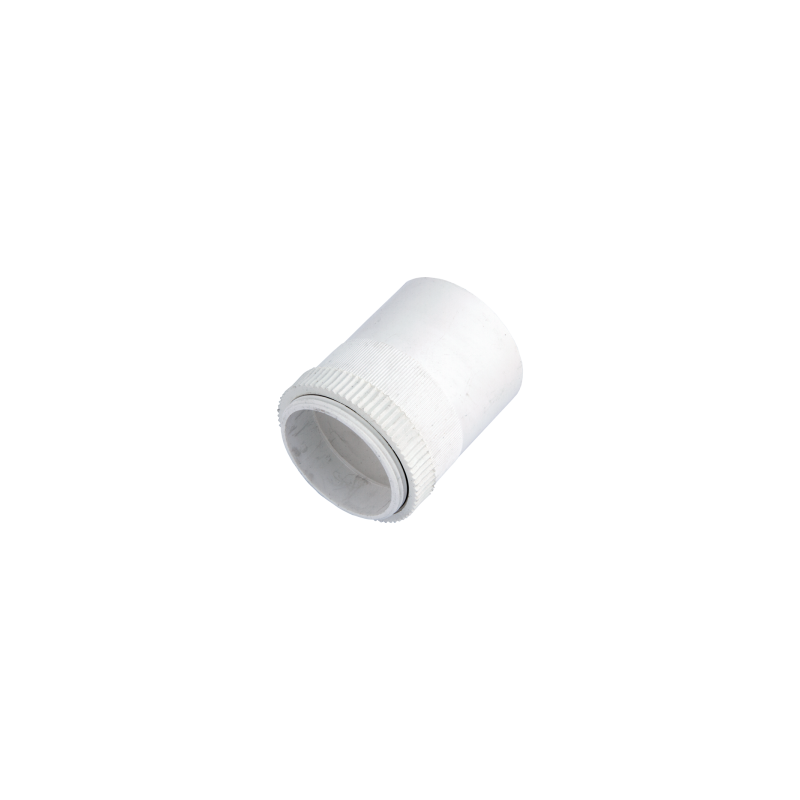 38 mm Male Adaptor with Lockring White